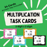 Multiplication Task Cards - 2 Digit X 2 Digit [4th Grade, 