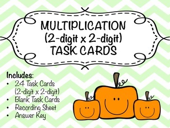 Preview of Multiplication Task Cards (2-digit x 2-digit) COMMON CORE ALIGNED