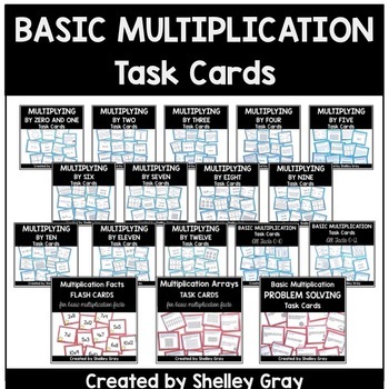 Preview of Multiplication Task Cards BUNDLE for Basic Facts