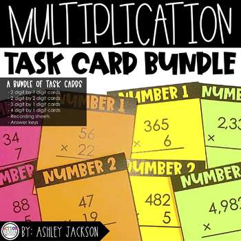 Preview of Multiplication Task Card Bundle