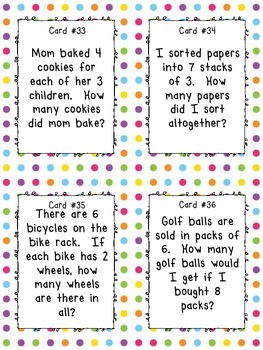 Multiplication Task Cards {Level 1 ~ 1-9 Facts} by Third Grade Rock Star