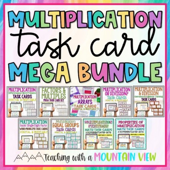 Preview of Multiplication Task Cards MEGA Bundle