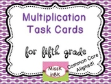Multiplication Task Cards for Fifth Grade (Common Core Aligned)