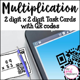 Multiplication Task Cards with QR Codes - Two digit by two digit