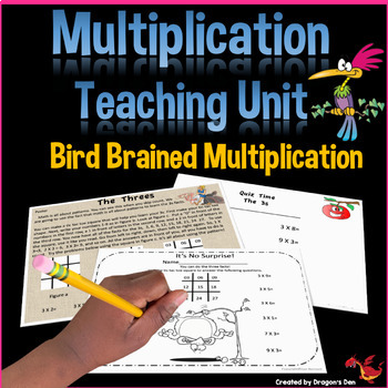 Preview of Multiplication Teaching Unit Print and Digital for 2nd, 3rd and 4th Grades