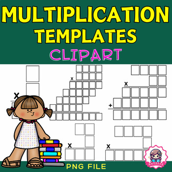 Preview of Multiplication Template Clipart Collection | Standard algorithm | Math