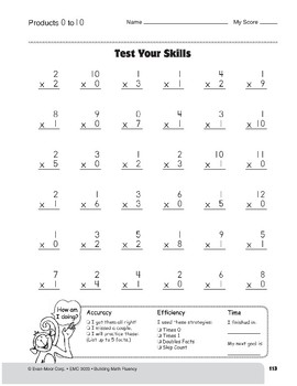 multiplication tests grade 3 by evan moor educational publishers