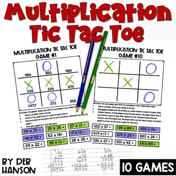 Tic-Tac-Toe Multiplication Facts  Digital and Printable by iTeach2