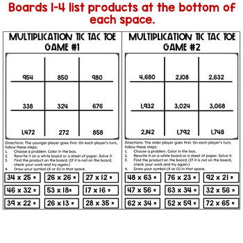 Tic-Tac-Toe Multiplication Facts  Digital and Printable by iTeach2