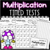 Multiplication Timed Test - Fact Fluency Quizzes 0 - 12