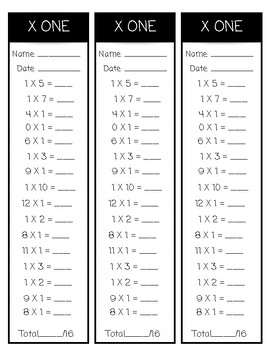 Preview of Multiplication Timed Tests (1-minute, 2-minute and 5-minute)