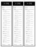 Multiplication Timed Tests (1-minute, 2-minute and 5-minute)