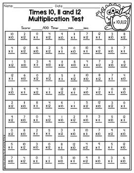 Multiplication: Timed Tests by The Moffatt Girls | TpT