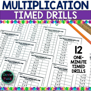 Preview of Multiplication Timed Tests | Fact Fluency | Math Drills