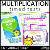 Multiplication Timed Tests | Math Fact Fluency Practice Wo