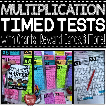 Preview of Multiplication Timed Tests for Facts 0-12 - Multiplication Assessments & Rewards
