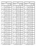 Multiplication Timed Tests x (Just 1-10) (Common Core Aligned)