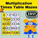 Multiplication Times Table Mazes | challenging for the kid