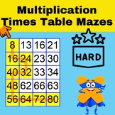 Multiplication Times Table Mazes | challenging for the kid