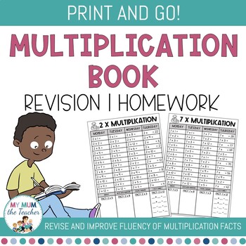Preview of EDITABLE Multiplication Times Tables Book - Homework, Revision