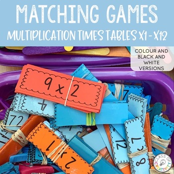 Preview of Multiplication Times Tables Matching Game