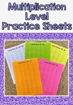 Preview of Multiplication Times Tables Practice Sheets Maths Warm Up Drills