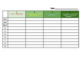 Multiplication Tracking Sheet