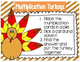 Multiplication Turkeys Math Center