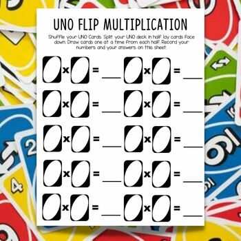Number Facts Games: Uno Flip for Addition, Subtraction & Multiplication
