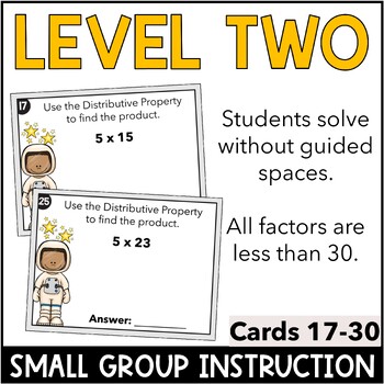 Distributive Property of Multiplication Task Cards - 4th Grade Math