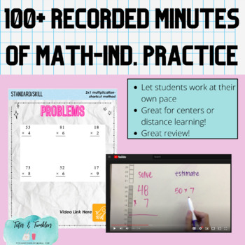Preview of Multiplication VIDEOS Independent Practice! Over 100 Recorded Minutes! 