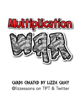 Preview of Multiplication War Card Game