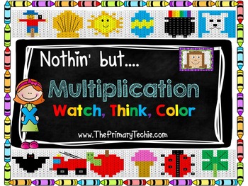 Preview of Multiplication - Watch, Think, Color Mystery Pictures