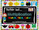 Multiplication - Watch, Think, Color Mystery Pictures