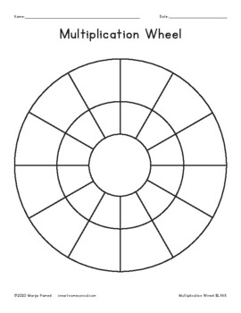 Preview of Multiplication Wheels BLANK