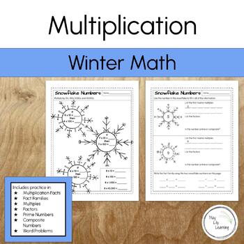 Preview of Multiplication Winter Math