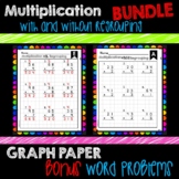 Multiplication With and Without Regrouping on Graph Paper 