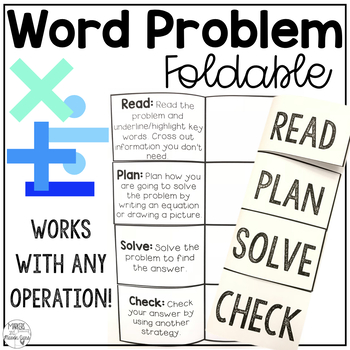 Preview of Word Problem Foldable | Addition, Subtraction, Multiplication, Division