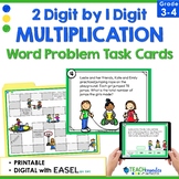 Multiplication Word Problem Task Cards  2 Digit by 1 Digit