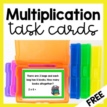 Preview of Multiplication Task Cards Free 3rd Grade Math Center Multiplication Morning Work
