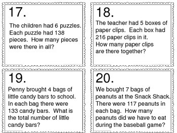 Multiplication Word Problems: 3 Digit by 1 Digit by Virginia Conrad