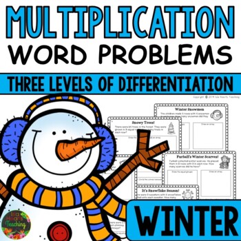 Preview of Multiplication Word Problems (Winter Multiplication Story Problems)