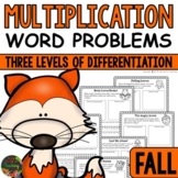 Multiplication Word Problems (Fall Multiplication Story Problems)