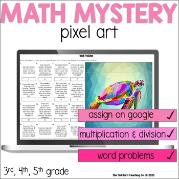 Preview of Multiplication Word Problems| Math Games |Test Prep Review |Pixel Art