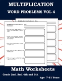 Multiplication Word Problems Maths Worksheets Vol 4