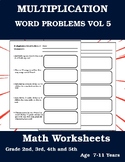 Multiplication Word Problems Maths Worksheets Vol 5