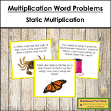 Multiplication Word Problems Set #1 (color-coded) - Static Multiplication Math
