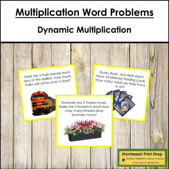 Preview of Multiplication Word Problems Set 2 (color-coded)  - Dynamic Multiplication Math