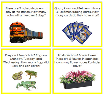 Multiplication Word Problems Set 2 (color-coded) - Dynamic ...