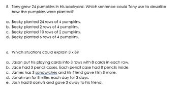 Preview of Multiplication Word Problems (Situational)
